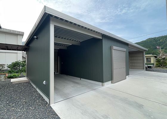 折版カーポートのこだわりガレージ
